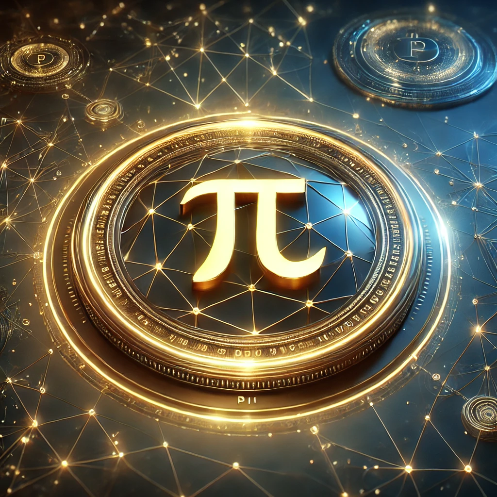 Pi coin in golden colour