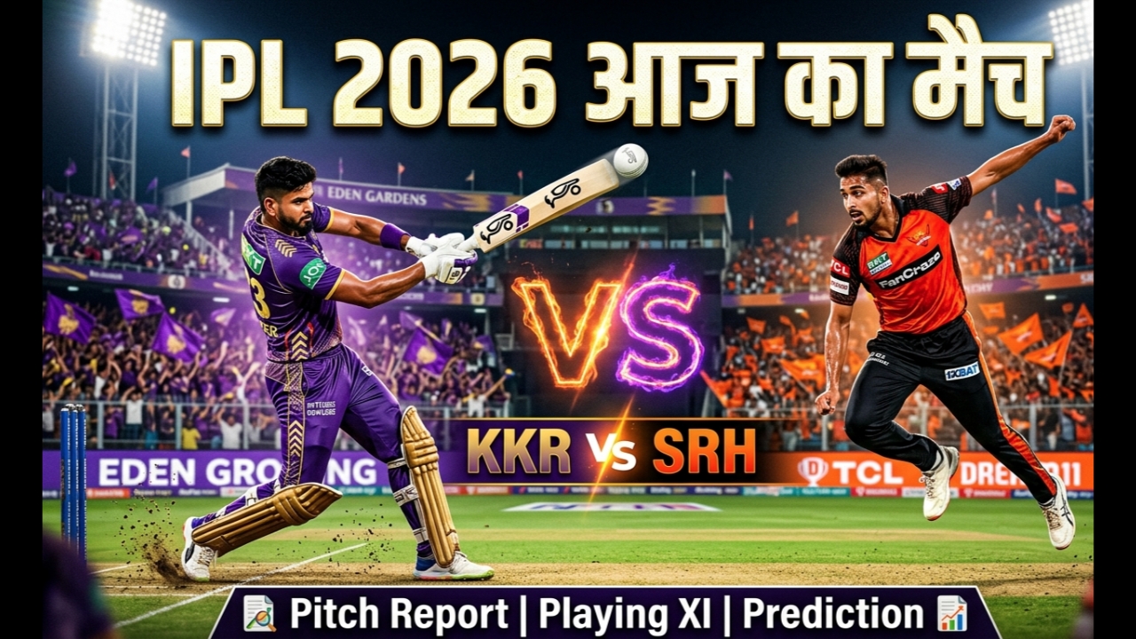 "IPL 2026 आज का मैच KKR vs SRH"