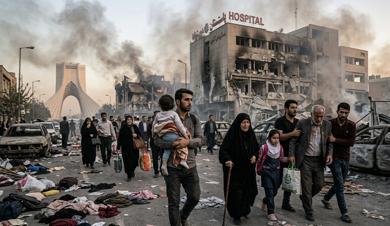 "युद्ध से प्रभावित नागरिक, परिवारों का पलायन, ध्वस्त इमारतें और अस्पताल, बच्चों और बुजुर्गों की परेशानी"