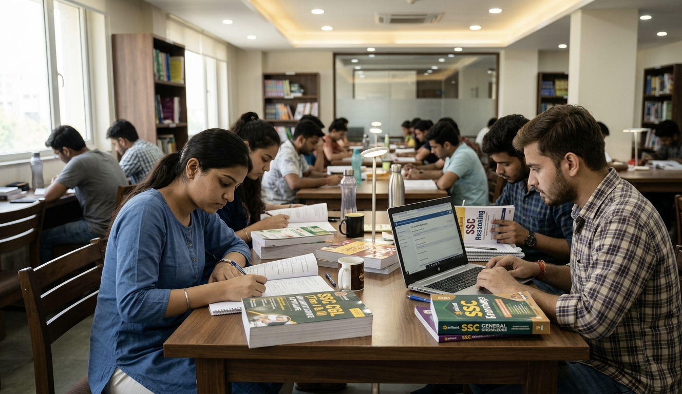 SSC GD 2026 exam preparation students studying