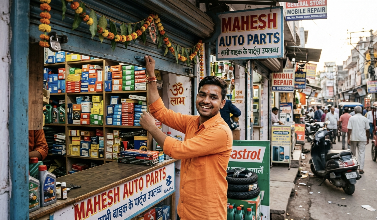 मुद्रा लोन से बिजनेस शुरू करता युवा