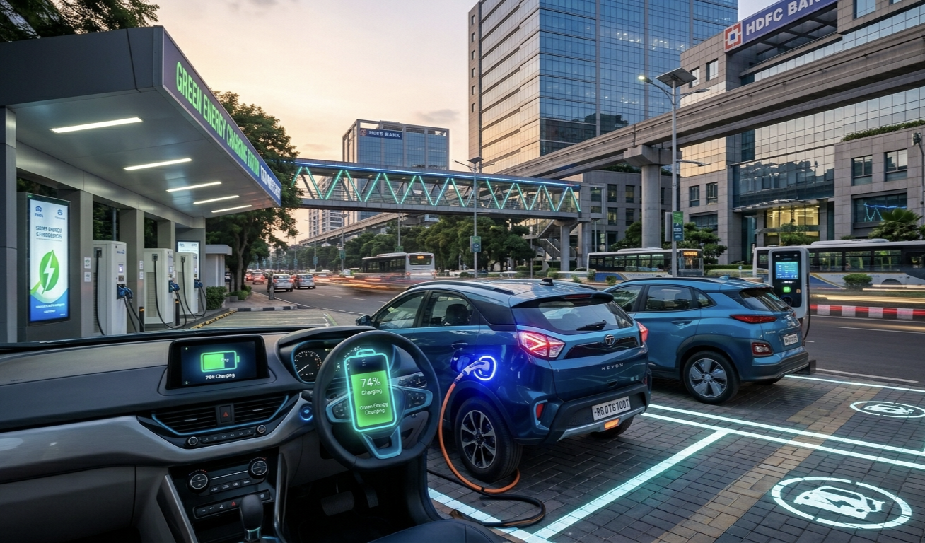 Electric vehicle charging station India 2026
